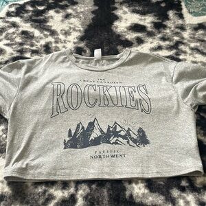 Grey crop t shirt